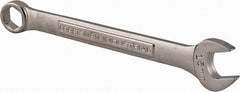 Craftsman Industrial - 15mm 6 Point Combination Wrench - 8" OAL, Steel, Satin Finish - Exact Tooling