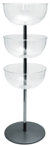 Tensator - 40" High Barrier Free-Standing Pole - Polycarbonate, Polished Chrome Finish, Gray - Exact Tooling
