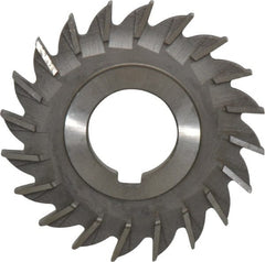 Made in USA - 3" Diam x 1/4" Width of Cut, 20 Teeth, Cobalt Side Milling Cutter - Straight Teeth, Uncoated - Exact Tooling
