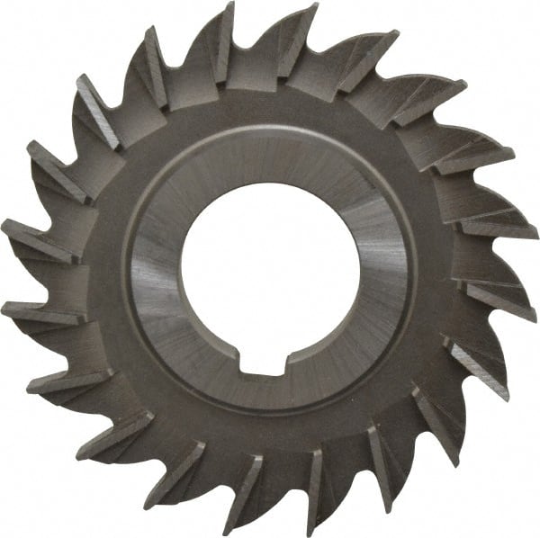 Made in USA - 3" Diam x 5/16" Width of Cut, 20 Teeth, Cobalt Side Milling Cutter - Straight Teeth, Uncoated - Exact Tooling