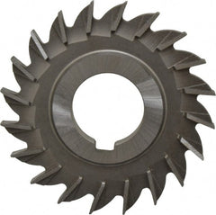 Made in USA - 3" Diam x 5/16" Width of Cut, 20 Teeth, Cobalt Side Milling Cutter - Straight Teeth, Uncoated - Exact Tooling