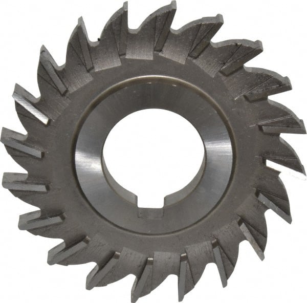 Made in USA - 3" Diam x 3/8" Width of Cut, 20 Teeth, Cobalt Side Milling Cutter - Straight Teeth, Uncoated - Exact Tooling
