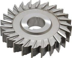 Made in USA - 4" Diam x 3/4" Width of Cut, 24 Teeth, Cobalt Side Milling Cutter - Straight Teeth, Uncoated - Exact Tooling