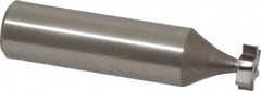 Made in USA - 3/8" Diam x 1/8" Face Width, High Speed Steel, 6 Teeth, Shank Connection Woodruff Keyseat Cutter - Uncoated, 2-1/8" OAL x 1/2" Shank, Staggered Teeth, ANSI 403, Old Standard 213 - Exact Tooling