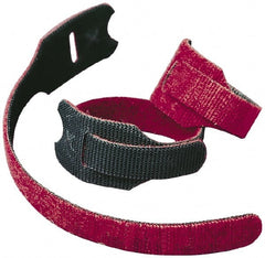 VELCRO Brand - 400 Piece 3/4" Wide x 18" Piece Length, Self Fastening Tie/Strap Hook & Loop Strap - Perforated/Pieces Roll, Black - Exact Tooling