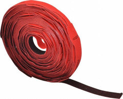 VELCRO Brand - 75 Piece 1" Wide x 12" Piece Length, Self Fastening Tie/Strap Hook & Loop Strap - Perforated/Pieces Roll, Red, Printable Surface - Exact Tooling