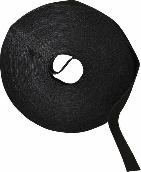 VELCRO Brand - 5/8" Wide x 25 Yd Long Self Fastening Tie/Strap Hook & Loop Roll - Continuous Roll, Black, Printable Surface - Exact Tooling