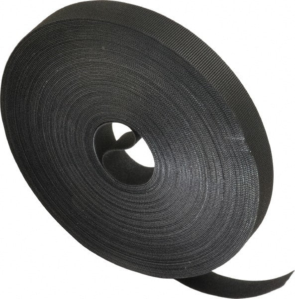 VELCRO Brand - 3/4" Wide x 25 Yd Long Self Fastening Tie/Strap Hook & Loop Roll - Continuous Roll, Black, Printable Surface - Exact Tooling