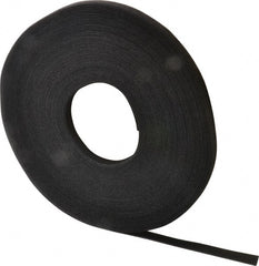 VELCRO Brand - 1/2" Wide x 25 Yd Long Self Fastening Tie/Strap Hook & Loop Roll - Continuous Roll, Black - Exact Tooling