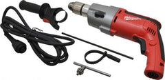 Milwaukee Tool - 120 Volt 1/2" Keyed Chuck Electric Hammer Drill - 0 to 16,000 & 0 to 40,000 BPM, 0 to 1,000 & 0 to 2,500 RPM - Exact Tooling