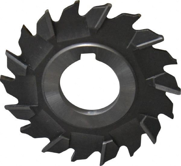Made in USA - 3" Diam x 3/16" Width of Cut, 18 Teeth, Cobalt Side Milling Cutter - Staggered Teeth, Uncoated - Exact Tooling