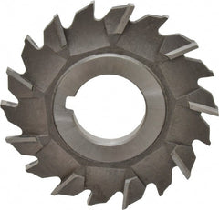Made in USA - 3" Diam x 1/4" Width of Cut, 18 Teeth, Cobalt Side Milling Cutter - Staggered Teeth, Uncoated - Exact Tooling