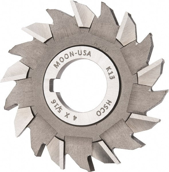 Made in USA - 4" Diam x 5/16" Width of Cut, 18 Teeth, Cobalt Side Milling Cutter - Staggered Teeth, Uncoated - Exact Tooling
