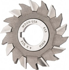 Made in USA - 4" Diam x 5/16" Width of Cut, 18 Teeth, Cobalt Side Milling Cutter - Staggered Teeth, Uncoated - Exact Tooling