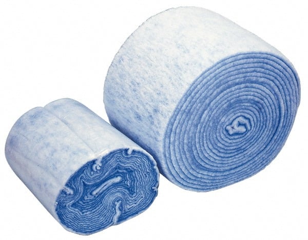 Made in USA - 15' Long x 8" Wide x 1" Thick Polyester Media Air Filter Media Roll - MERV 7, 86% Arrestance Efficiency, 500 FPM Max Air Flow, 0.14" wpg Init Resist, 1" wpg Final Resist, Use with Any Unit - Exact Tooling