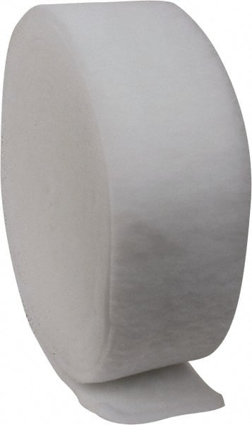 Made in USA - 90' Long x 12" Wide x 1" Thick Polyester Media Air Filter Media Roll - MERV 5, 85% Arrestance Efficiency, 500 FPM Max Air Flow, 0.14" wpg Init Resist, 1" wpg Final Resist, 30% Particle Capture Efficiency, Use with Any Unit - Exact Tooling