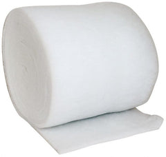 Made in USA - 90' Long x 36" Wide x 1" Thick Polyester Media Air Filter Media Roll - MERV 5, 85% Arrestance Efficiency, 500 FPM Max Air Flow, 0.14" wpg Init Resist, 1" wpg Final Resist, 30% Particle Capture Efficiency, Use with Any Unit - Exact Tooling