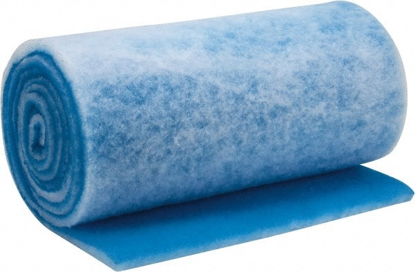 Made in USA - 15' Long x 25" Wide x 1" Thick Polyester Media Air Filter Media Roll - MERV 7, 86% Arrestance Efficiency, 500 FPM Max Air Flow, 0.14" wpg Init Resist, 1" wpg Final Resist, Use with Any Unit - Exact Tooling