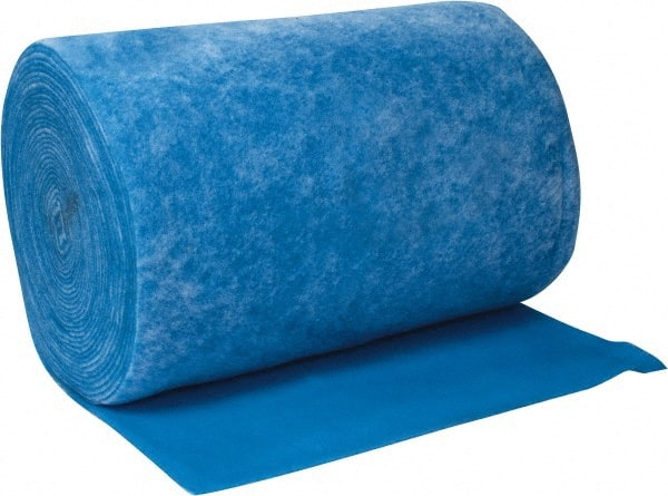 Made in USA - 135' Long x 48" Wide x 1/2" Thick Polyester Media Air Filter Media Roll - MERV 4, 80% Arrestance Efficiency, 500 FPM Max Air Flow, 0.1" wpg Init Resist, 1" wpg Final Resist, 30% Particle Capture Efficiency, Use with Any Unit - Exact Tooling