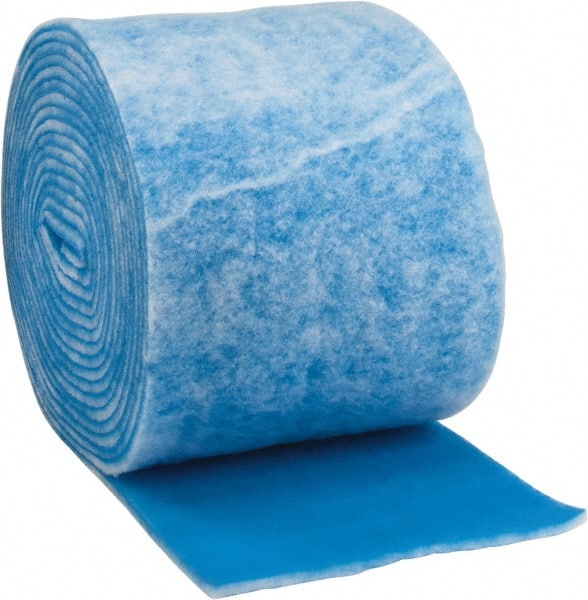 Made in USA - 90' Long x 25" Wide x 1" Thick Polyester Media Air Filter Media Roll - MERV 7, 86% Arrestance Efficiency, 500 FPM Max Air Flow, 0.14" wpg Init Resist, 1" wpg Final Resist, Use with Any Unit - Exact Tooling
