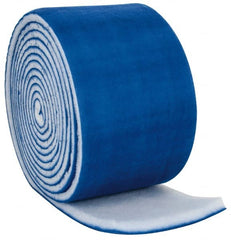 Made in USA - 60' Long x 20" Wide x 2" Thick Polyester Media Air Filter Media Roll - MERV 8, 89% Arrestance Efficiency, 500 FPM Max Air Flow, 0.21" wpg Init Resist, 1" wpg Final Resist, 30 to 35% Particle Capture Efficiency, Use with Any Unit - Exact Tooling