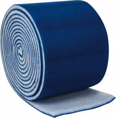 Made in USA - 60' Long x 25" Wide x 2" Thick Polyester Media Air Filter Media Roll - MERV 8, 89% Arrestance Efficiency, 500 FPM Max Air Flow, 0.21" wpg Init Resist, 1" wpg Final Resist, 30 to 35% Particle Capture Efficiency, Use with Any Unit - Exact Tooling