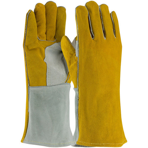 ‎73-7150 Welders / Foundry Gloves - Welding Glove - Side Split - Foam Lined - Brown/Gry. - Sewn w/Kevlar - Exact Tooling