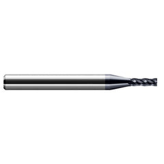 Miniature End Mills - Stub & Standard - 0.1050″ Cutter Diameter × 0.3150″ Length of Cut Carbide Square End Mill, 4 Flutes, AlTiN Coated - Exact Tooling