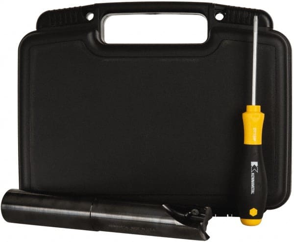 Kennametal - 1-1/4" Cut Diam, 18mm Max Depth of Cut, 1-1/4" Shank Diam, 8" OAL, Indexable Square Shoulder End Mill - EC18.., EP18.. Inserts, Cylindrical Shank, 0° Lead Angle - Exact Tooling