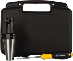 Kennametal - 1-1/4" Cut Diam, 0.71" Max Depth of Cut, 5.562" OAL, Indexable Square Shoulder End Mill - EC18.., EP18.. Inserts, CAT 40 Taper Shank, 0° Lead Angle, Through Coolant - Exact Tooling