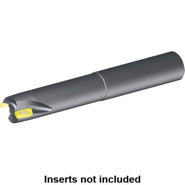 Kennametal - 1-1/2" Cut Diam, 14.3mm Max Depth of Cut, 1-1/4" Shank Diam, 10" OAL, Indexable Square Shoulder End Mill - E.. 14.. Inserts, Cylindrical Shank, 0° Lead Angle, Through Coolant, Series Mill 1-14 - Exact Tooling