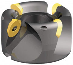 Kennametal - 4 Inserts, 2.385" Cut Diam, 1" Arbor Diam, 0.49" Max Depth of Cut, Indexable Square-Shoulder Face Mill - 0/90° Lead Angle, 1-3/4" High, LFEW 353... Insert Compatibility, Series RPF - Exact Tooling