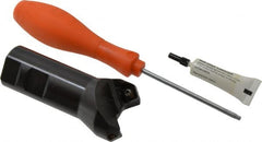 Kennametal - 45° Lead Angle, 1-13/16" Max Cut Diam, 1.26" Min Cut Diam, 0.26" Max Depth of Cut, Indexable Chamfer and Angle End Mill - 2 Inserts, SE..T 443AE..N Insert Style, 3.855" Overall Length, Straight Shank - Exact Tooling