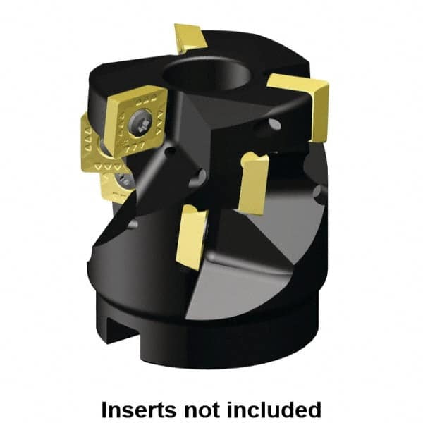 Kennametal - 9 Inserts, 50mm Cut Diam, 22mm Arbor Diam, 32.36mm Max Depth of Cut, Indexable Square-Shoulder Face Mill - 0/90° Lead Angle, 55mm High, SD.T 1204.. Insert Compatibility, Series KSSM-KSSP - Exact Tooling