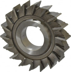 Made in USA - 2-1/2" Diam x 1/2" Width of Cut, 18 Teeth, High Speed Steel Side Milling Cutter - Straight Teeth, Uncoated - Exact Tooling