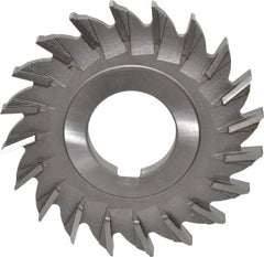 Made in USA - 3" Diam x 9/32" Width of Cut, 20 Teeth, High Speed Steel Side Milling Cutter - Straight Teeth, Uncoated - Exact Tooling
