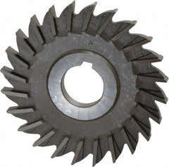 Made in USA - 4" Diam x 5/16" Width of Cut, 24 Teeth, High Speed Steel Side Milling Cutter - Straight Teeth, Uncoated - Exact Tooling