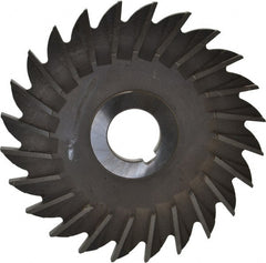 Made in USA - 5" Diam x 1/4" Width of Cut, 24 Teeth, High Speed Steel Side Milling Cutter - Straight Teeth, Uncoated - Exact Tooling