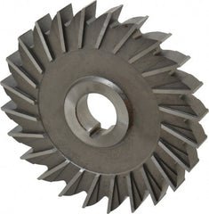 Made in USA - 5" Diam x 5/8" Width of Cut, 24 Teeth, High Speed Steel Side Milling Cutter - Straight Teeth, Uncoated - Exact Tooling