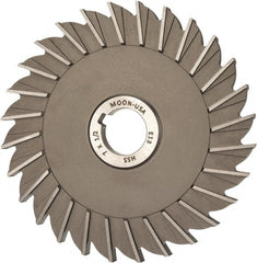 Made in USA - 7" Diam x 1/2" Width of Cut, 28 Teeth, High Speed Steel Side Milling Cutter - Straight Teeth, Uncoated - Exact Tooling