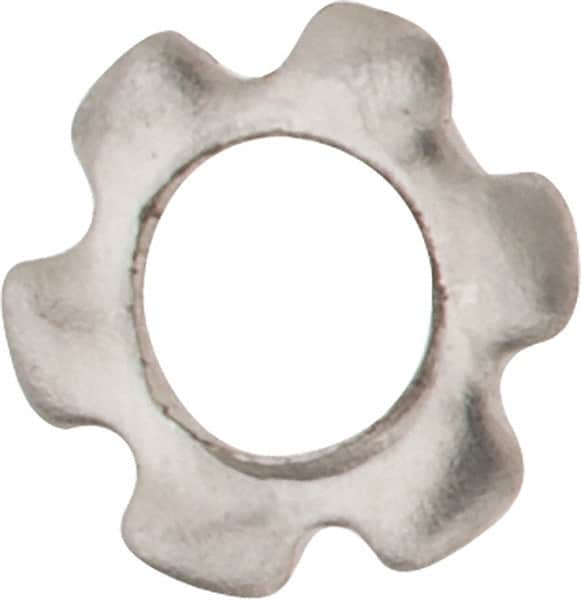 Value Collection - M2 Screw, 2.2mm ID, Stainless Steel External Tooth Lock Washer - 4.5mm OD, Uncoated, Grade 18-8 & Austenitic A2 - Exact Tooling