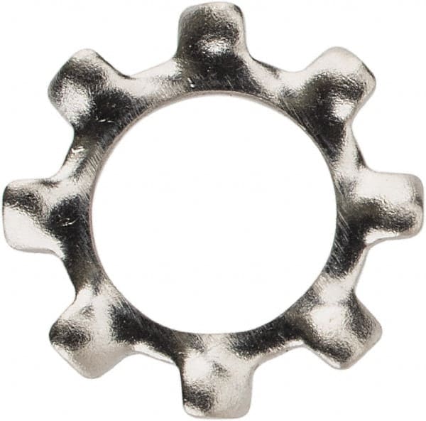 Value Collection - M5 Screw, 5.3mm ID, Stainless Steel External Tooth Lock Washer - 10mm OD, Uncoated, Grade 18-8 & Austenitic A2 - Exact Tooling