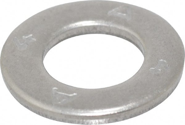 Value Collection - M8 Screw, Grade 316 Stainless Steel Standard Flat Washer - 8.4mm ID x 16mm OD, Plain Finish - Exact Tooling