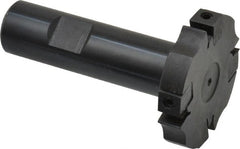 APT - Shank Connection, 3/8" Cutting Width, 9/16" Depth of Cut, 2" Cutter Diam, 4 Tooth Indexable Slotting Cutter - 3/4" Shank Diam, SM24 Toolholder, CTA 2 Insert, Right Hand Cutting Direction - Exact Tooling