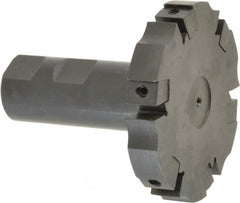 APT - Shank Connection, 0.485" Cutting Width, 15/16" Depth of Cut, 3" Cutter Diam, 6 Tooth Indexable Slotting Cutter - 1" Shank Diam, SM36 Toolholder, CTA 4 Insert, Right Hand Cutting Direction - Exact Tooling