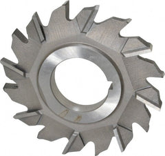 Made in USA - 2-1/2" Diam x 1/4" Width of Cut, 16 Teeth, High Speed Steel Side Milling Cutter - Staggered Teeth, Uncoated - Exact Tooling