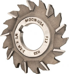 Made in USA - 2-3/4" Diam x 1/4" Width of Cut, 18 Teeth, High Speed Steel Side Milling Cutter - Staggered Teeth, Uncoated - Exact Tooling