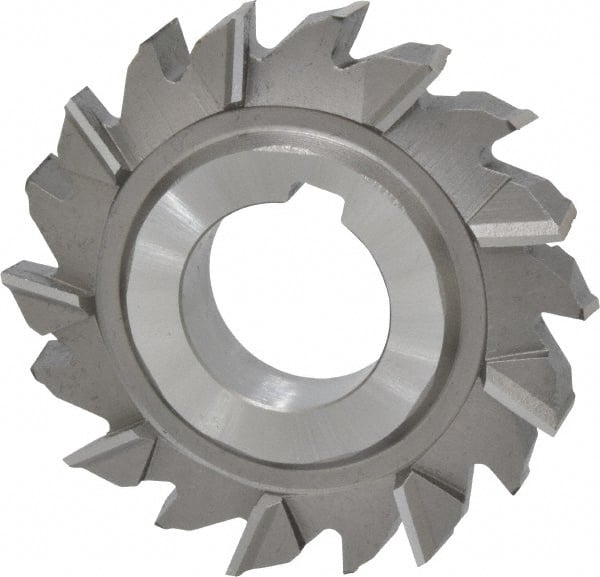 Made in USA - 2-3/4" Diam x 1/2" Width of Cut, 18 Teeth, High Speed Steel Side Milling Cutter - Staggered Teeth, Uncoated - Exact Tooling