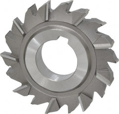 Made in USA - 2-3/4" Diam x 1/2" Width of Cut, 18 Teeth, High Speed Steel Side Milling Cutter - Staggered Teeth, Uncoated - Exact Tooling