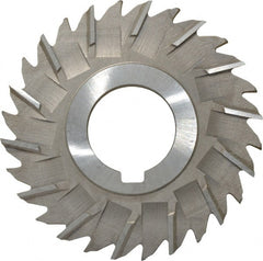 Made in USA - 3" Diam x 5/32" Width of Cut, 28 Teeth, High Speed Steel Side Milling Cutter - Staggered Teeth, Uncoated - Exact Tooling